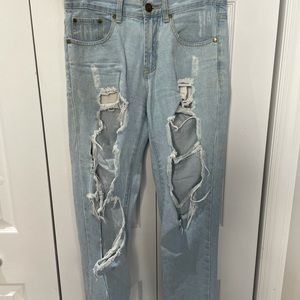 Princess Polly Ripped Jeans, Size 4